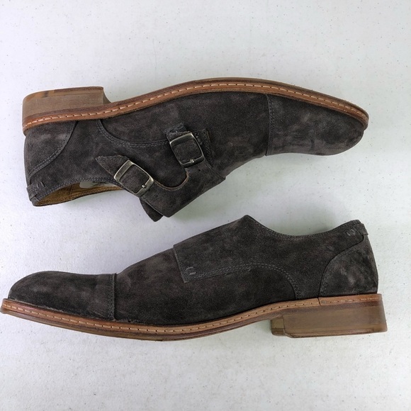 John Varvitos Men’‘s Monaco Monk Strap Oxford Shoes Sz 9.5 Suede $498 main image 4